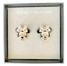 Disney x BAUBLEBAR Minnie Mouse Chunky Crystal Bow Earrings FREE SHIP NEW