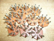 10 lot NOS MALE PLUG SOCKET 8 PIN PHENOLIC f/ HAM RADIO TUBE PROJECTS SOLDER