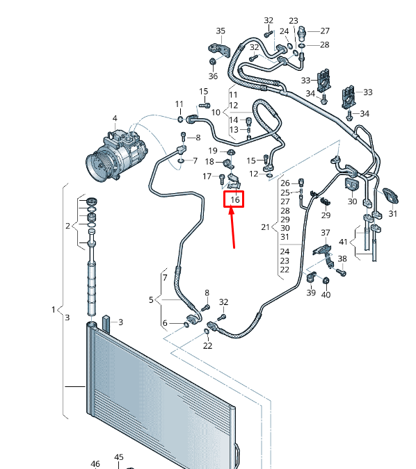 NOUVEAU TUYAU DE RÉFRIGÉRANT POUR VW TOUAREG 7P MK2 7P6820881 ORIGINAL
