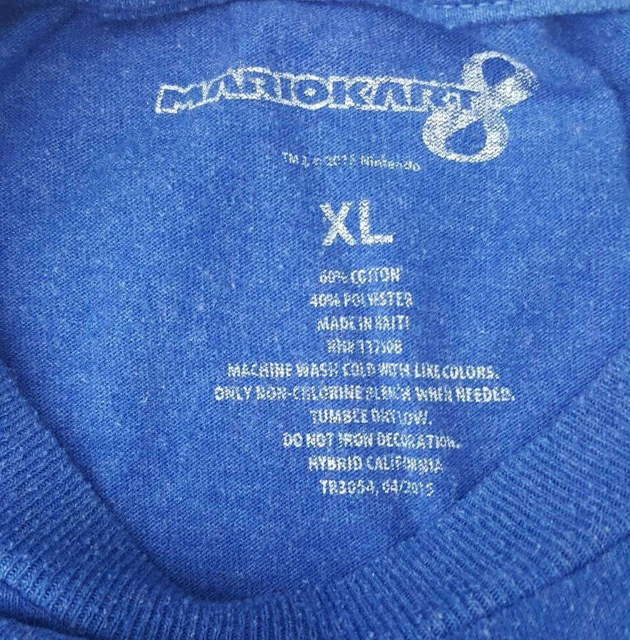 Boys Blue Mario Kart 8 T Shirt Size XL Extra Large - Image 3 of 4