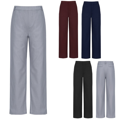 Kinder Jungen Anzughose Langes Hose Freizeithose Einfarbig Hochzeit Anzug Hosen