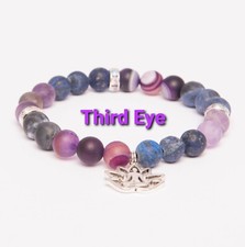 THIRD EYE Gemstone Bracelet. ACTIVATION AVAILABLE. Sixes S - XL