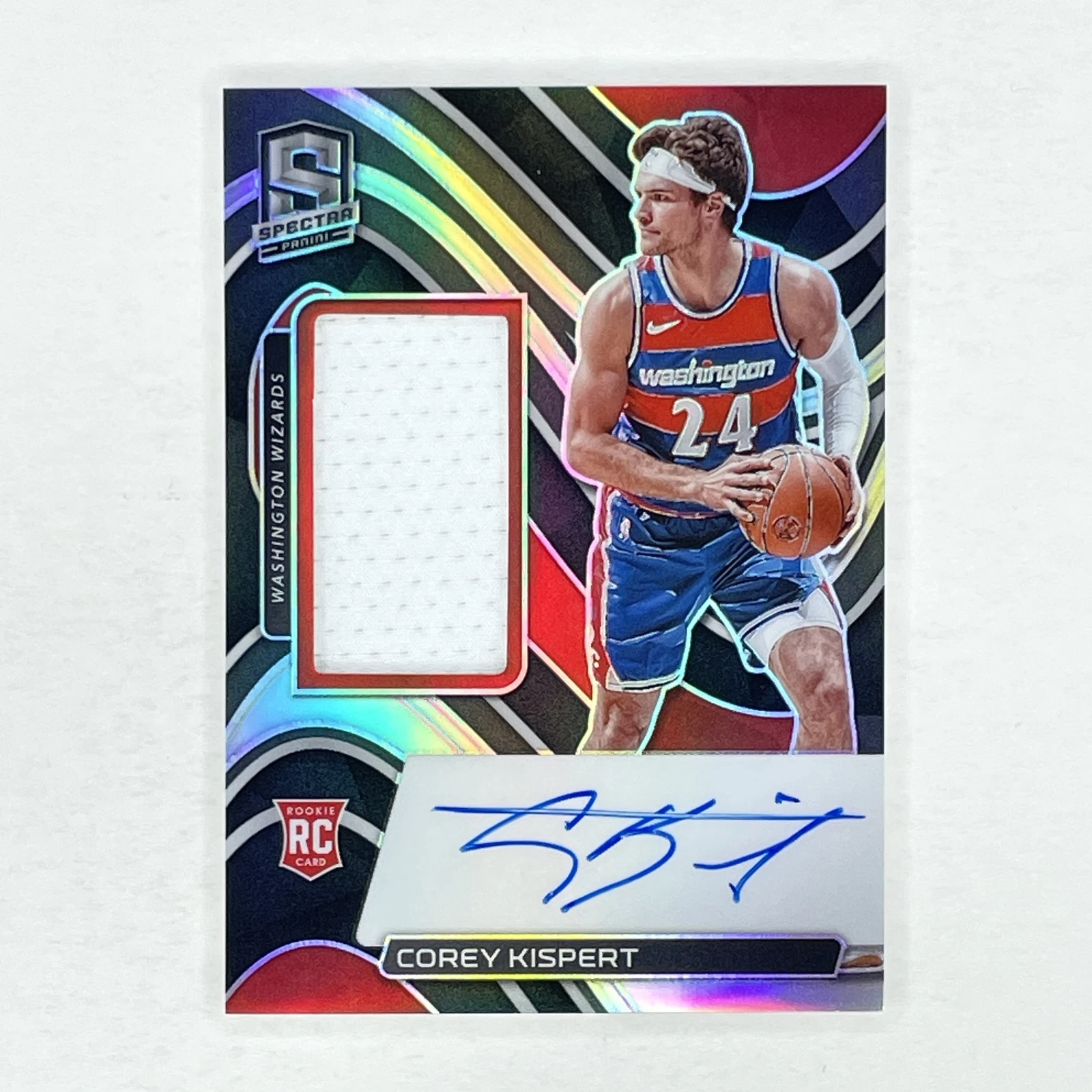 2021-22 Panini Spectra Corey Kispert AU,MEM,RC RPA /149 #197 Washington Wizards