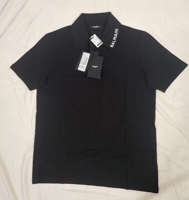 Balmain Embroidered Polo Shirt, Size S, Men's, New With Tags