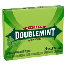 Wrigley's Doublemint Chewing Gum 15 Sticks 10 Packs Free Shipping