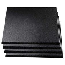 4pcs Rubber Gym Tile Flooring Mats High Density Floor Mat 50cm*50cm*15mm Black