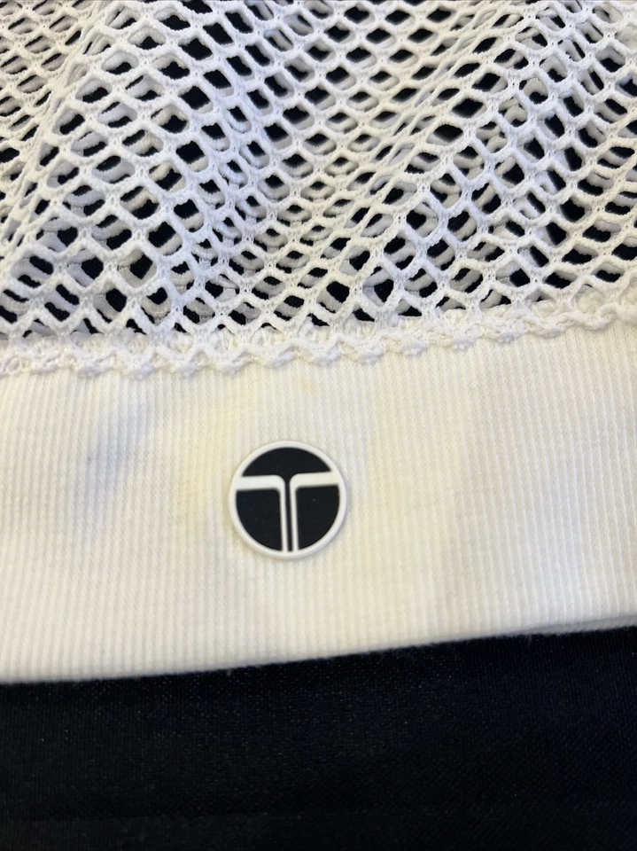Top de manga corta de malla blanca Trina Turk Recreation para mujer - talla XS Foto 2 de 4