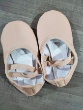 STELLE Kids Leather Ballet Dance Shoes / Slippers  Apricot pink size 22
