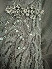 Ignite Evenings w/ This Formal Silver, Sequined Long Caplet/Cape Size 12 Dress — photo 4