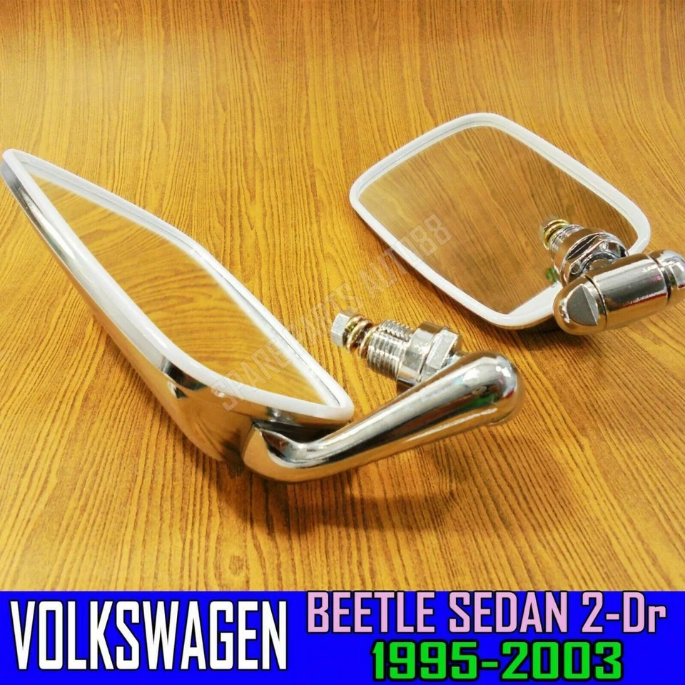 New Driver Side Mirror Pair For Volkswagen VW Super Beetle Type1&3 1968-1977  Foto 4 de 4