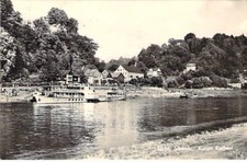 Rathen AK Elbe Rad-Dampfer "Friedrich-Engels" Sächs.Schweiz um 1960 Kleinformat