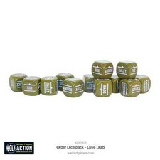 Bolt Action Orders Dice - Olive Drab K47 Konflikt 47 Warlord of Erehwon USA USMC