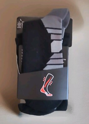 Superior Fitness Graduated Compression Socks Black Gray W - Size LARGE (1 Pair)