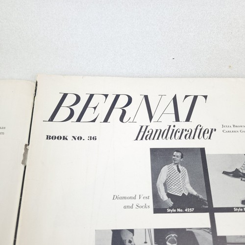 Bernat Handicrafter Socks and Accessories Book No 36 1950s Vintage 1953 Knitting - Picture 7 of 19