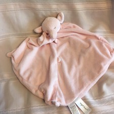 Pink elephant baby lovey security blanket from Angel Dear