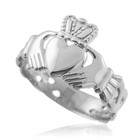 925 Sterling Silver Celtic Trinity Band Claddagh Women Ring Made in USA