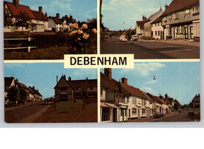 Debenham Village Scenes Photochrome Postcard