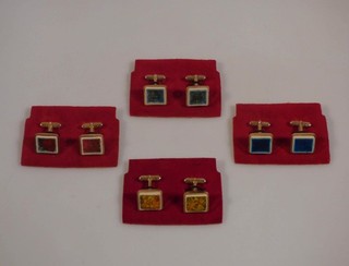 br9/14 Karlsruhe Majolica 1970s 4 Pairs Cufflinks