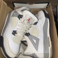 Size 7Y - Nike Air Jordan 4 Retro OG BG White Cement 2016 Men's Shoes 836016 192