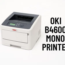 OKI B4600 Monochrome Laser Printer - White. 97% Life Remaining