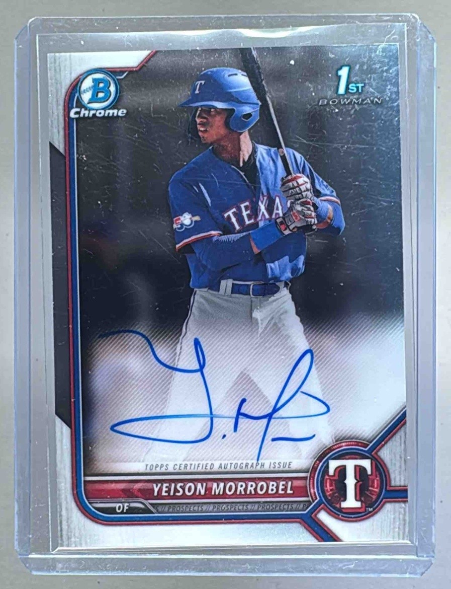 Yeison Morrobel 2022 Bowman Chrome #CPA-YML Auto 1st RC