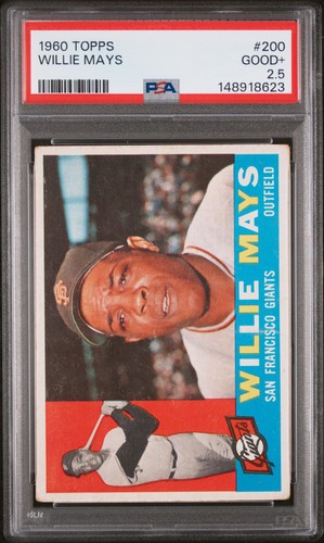 1960 TOPPS #200 WILLIE MAYS PSA 2.5