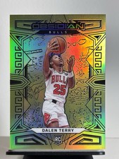 Dalen Terry 2022-23 Obsidian Electric Etch Yellow Flood 05/10 #163 (RC)