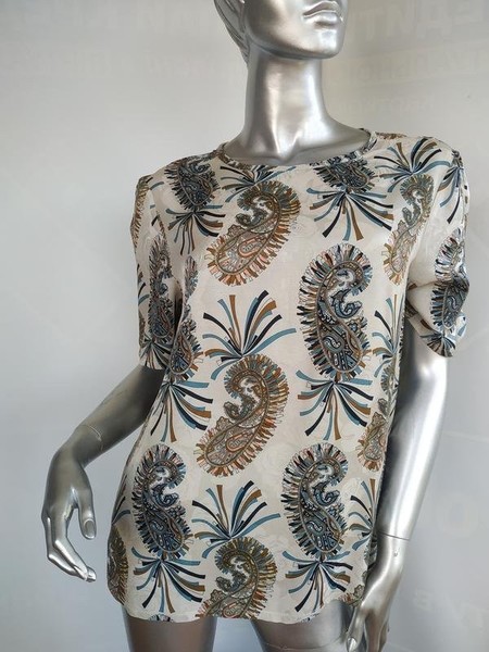 Women Etro Shirt White Silk 36 / S / 44 #3W29