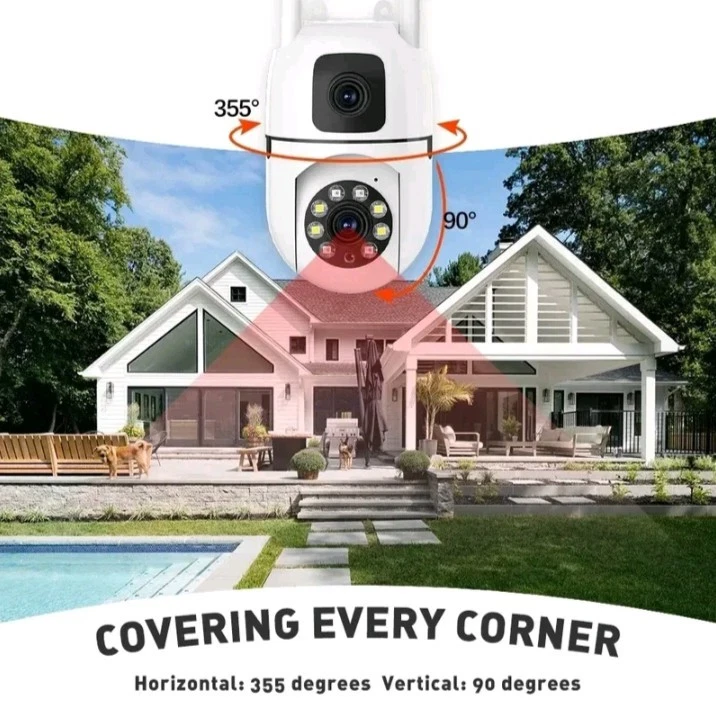 V380 Dual Lens cctv camera wifi 360 wireless,outdoor/indoor connect to cellphone - Image 4 of 4