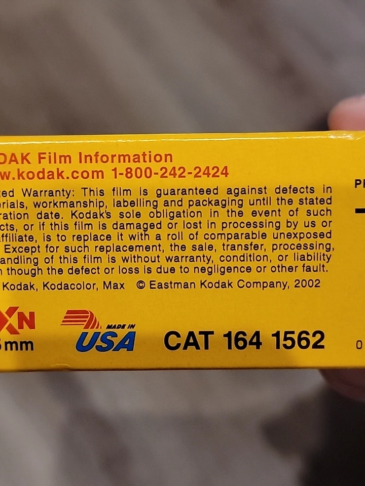 Kodak 4pk 35mm 400 ISO MAX Versatility 4 Rolls FILM Expired - Image 4 of 4