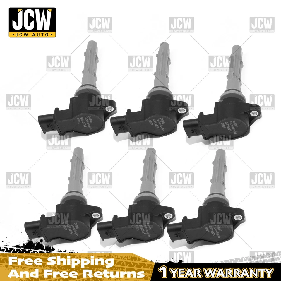 OEM Delphi Set of 6 Ignition Coils for Mercedes C280 C300 E280 E300 A2729060060 - Image 2 of 4