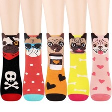 Women s Pug Socks Gifts for Lovers Mom Wife D...