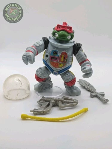 Vintage Playmates TMNT 1990 Space Cadet Raph Action Figure Complete Accessories