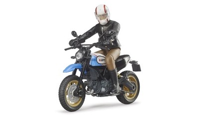 Bruder 63051 Ducati Scrambler Desert Sled Motorcycle Bike 5.7 inches, White
