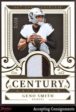 2025 Panini National Treasures Century Materials Gold #20 Geno Smith PATCH 03/49