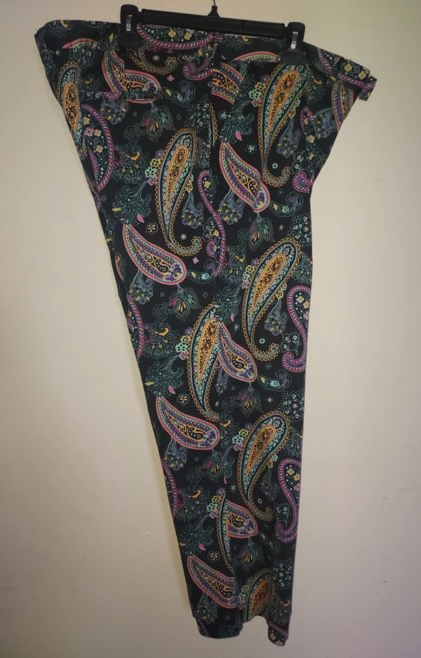 Pantalones de golf Loudmouth para hombre 46 etiquetas bolsillos delanteros planos cachemir negro Foto 2 de 4