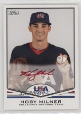 2011 Topps USA Baseball Team Auto Red Ink /99 Hoby Milner #USA-A14 Auto 1gt6
