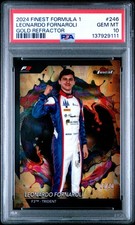 2024 TOPPS FINEST FORMULA 1 GOLD REFRACTOR #246 LEONARDO FORNAROLI 5/20 PSA 10
