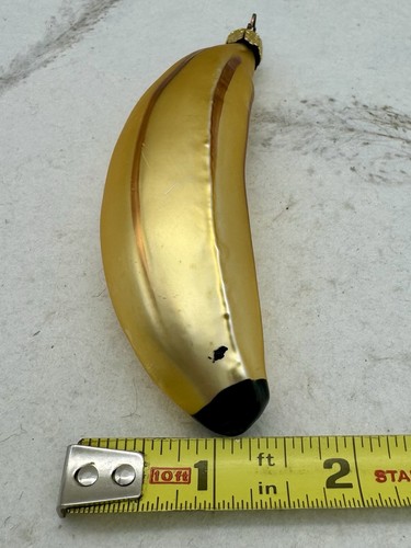 Vintage Inge Glas Banane Ornament satiniertes mundgeblasenes Glas Made in Germany 4,5" - Bild 16 von 16