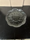 Anchor Hocking Savannah Glass Deviled Egg Platter Serving Plate Dish 12” Vintage