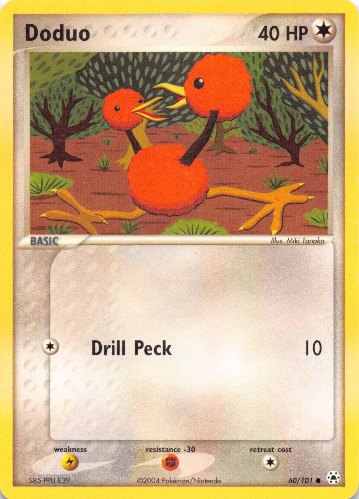2004 POKEMON DODUO 60/101 COMMON HIDDEN LEGENDS MODERATELY PLAYED
