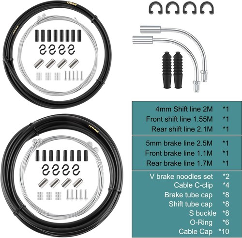 Kit universal de carcasa de cable de freno y cable de cambio para bicicleta - Imagen 2 de 7
