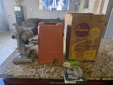 Vintage Revere 85 De Luxe 8mm Projector with Case  Original Box   Tested Works