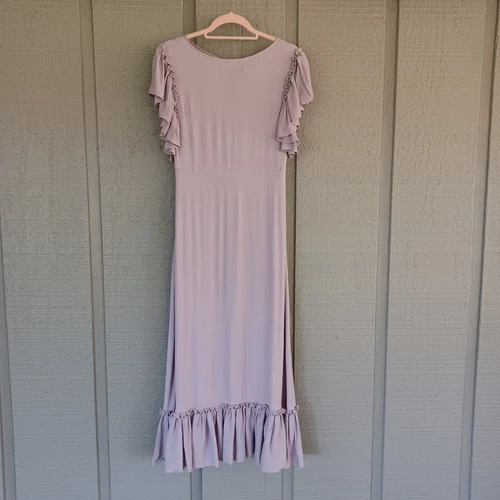 Abito midi Kate Spade New York con orlo plissettato e crepe taglia 0 ospite matrimonio preppy