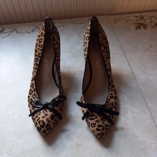 M&S Leopard Stiletto Heels Autograph Insola Shoes leather  UK Size 8