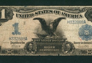 (( 6 DIGIT TRINARY )) $1 1899 (( BLACK EAGLE )) Silver Certificate