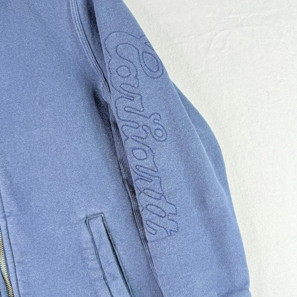 Carhartt Jacket Youth MD 8-10 Blue Full Zip Sweatshirt Mock Neck - Image 2 of 4