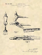 1935 Pontiac Chief Hood Ornament Official Patent Art Print - GM Cap - 840