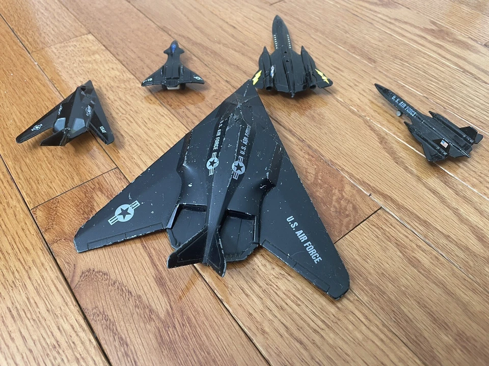 Avión Diecast Jets Stealth Fighters Negro Lote De 5 Como Está Foto 4 de 4
