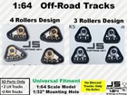 Off-Road / Snow Tracks - Set of 4 - Hot Wheels / Matchbox 1:64 Scale Models